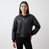 The Woven Leather Bomber