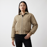 The Woven Suede Bomber