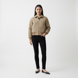 The Woven Suede Bomber
